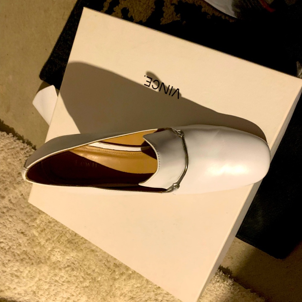 White designer heels size 8 heel height 5 inches